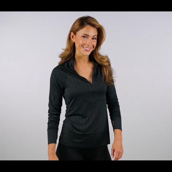 🌸WOMEN’S HAMDEN JACQUARD 1/2 ZIP SHIRT - Picture 7 of 7